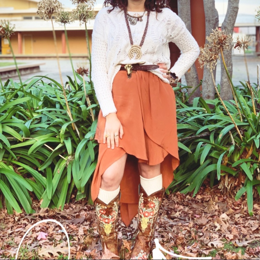 Orange skirt